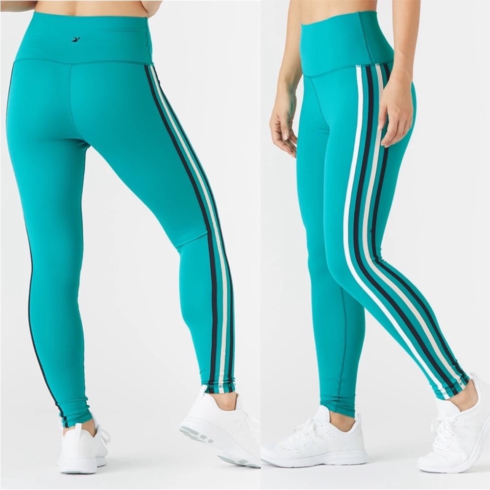 Glyder Incline‎ Striped Legging in Jade